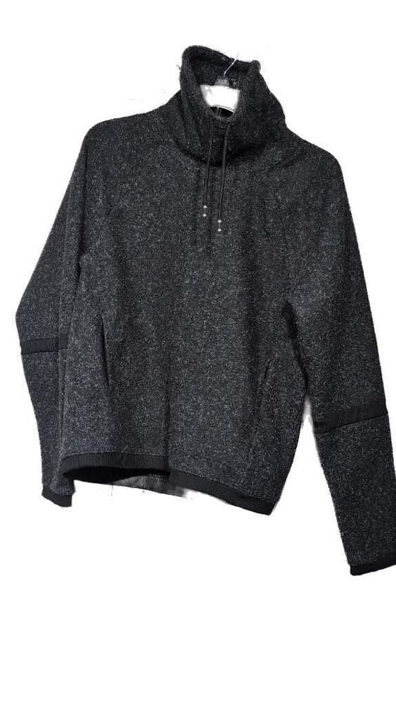 Nike stand collar Fleece Hoodie in charcoal, size XS